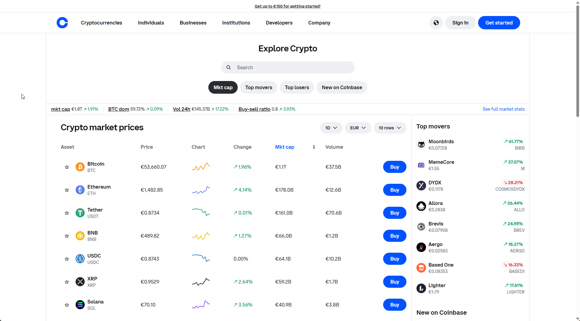 Coinbase — screenshot 2